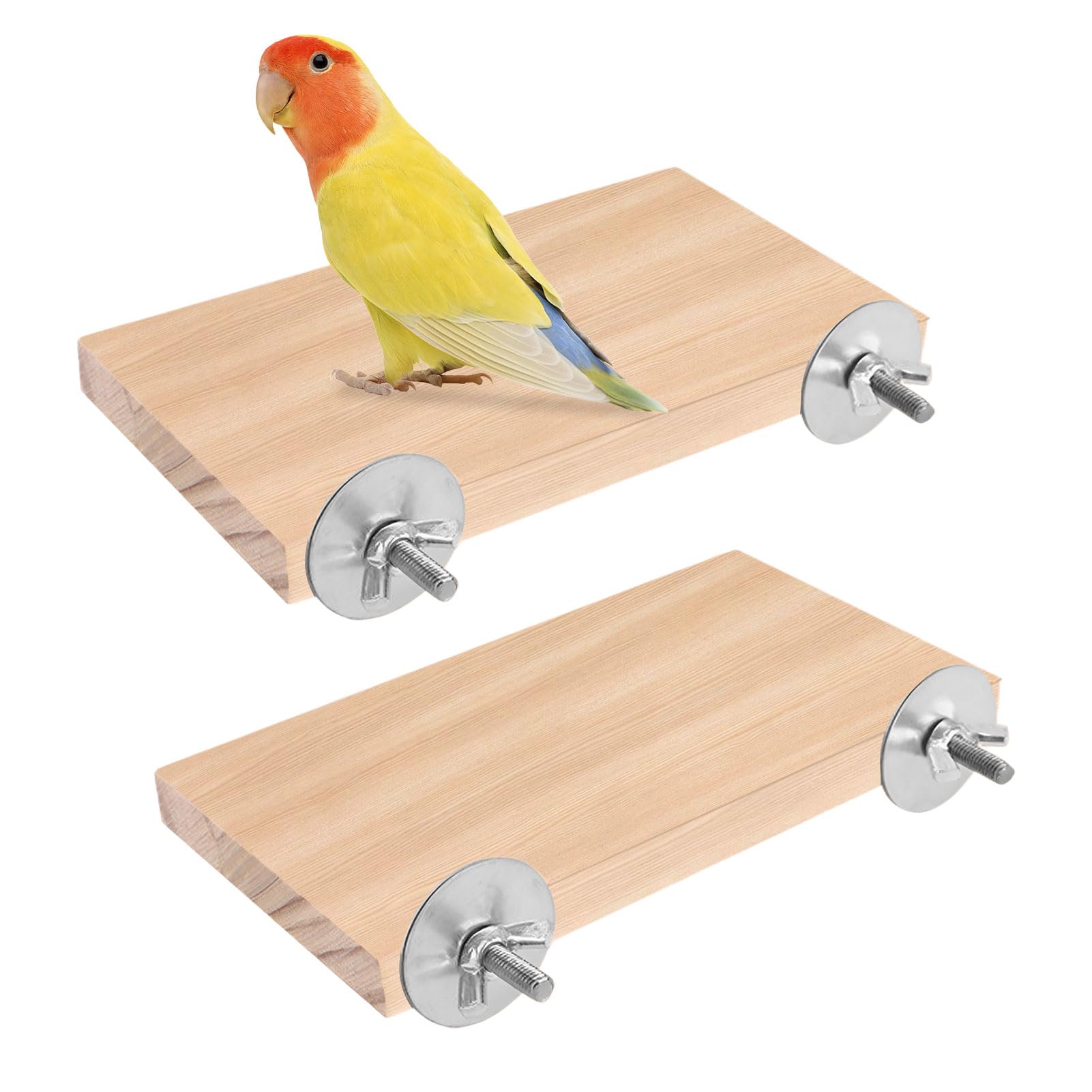 2 Pack Bird Cage Perches, Bird Cage Platform for Small Animals - Climbing Platform Accessory