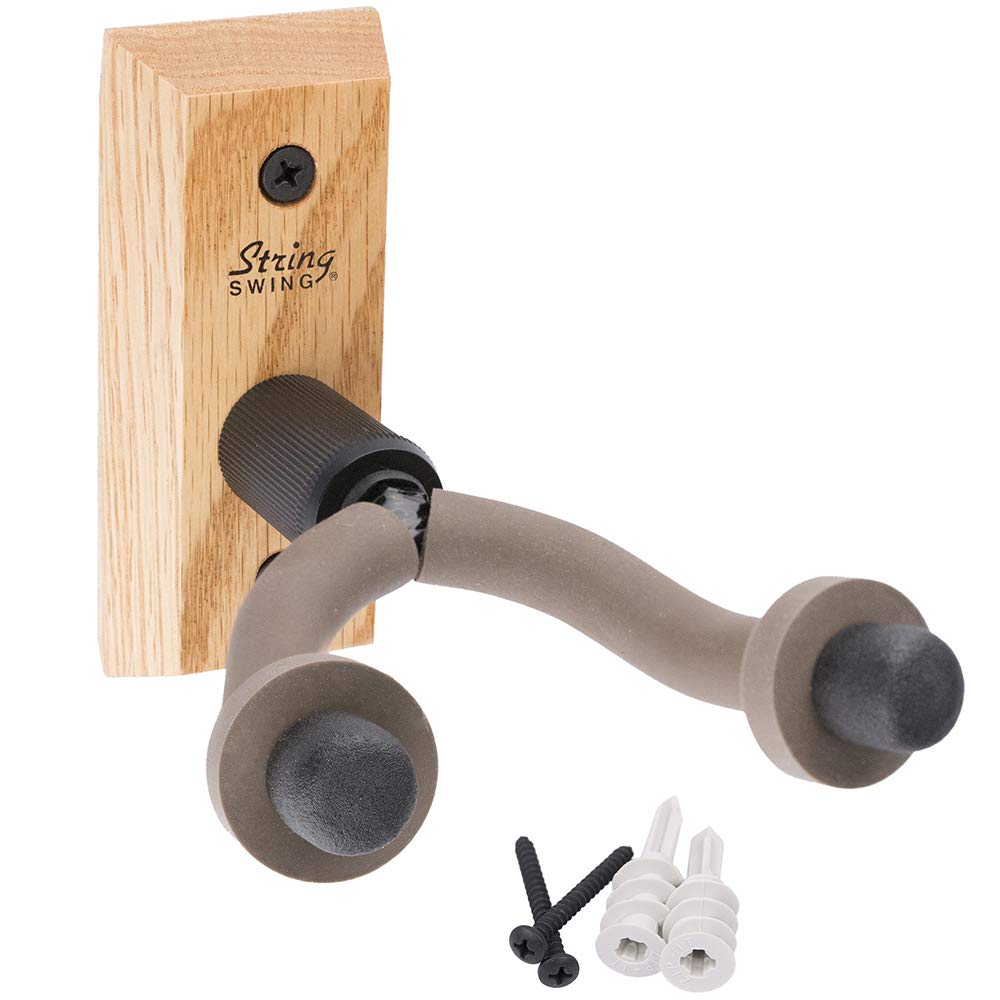 String Swing Guitar Hanger Wall Mount For Classical Guitars- Oak CC01-O Made in the USA