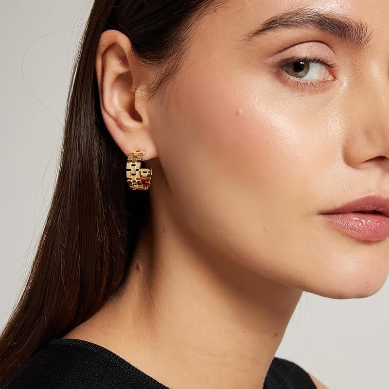 Orecchini a Cerchio da Donna Collezione GEOMETRIC in Oro Giallo - 35000250