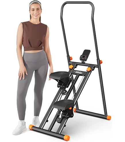 Stepper D'escalier Pliable TOGIEEII – Cardio, Guidon, Charge 109,8 Kg, écran LCD, Pour Maison