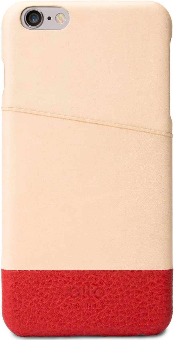 alto Handmade Premium Italian Leather Wallet Case for Apple iPhone 6 Plus & iPhone 6S Plus Metro (Original/Red)
