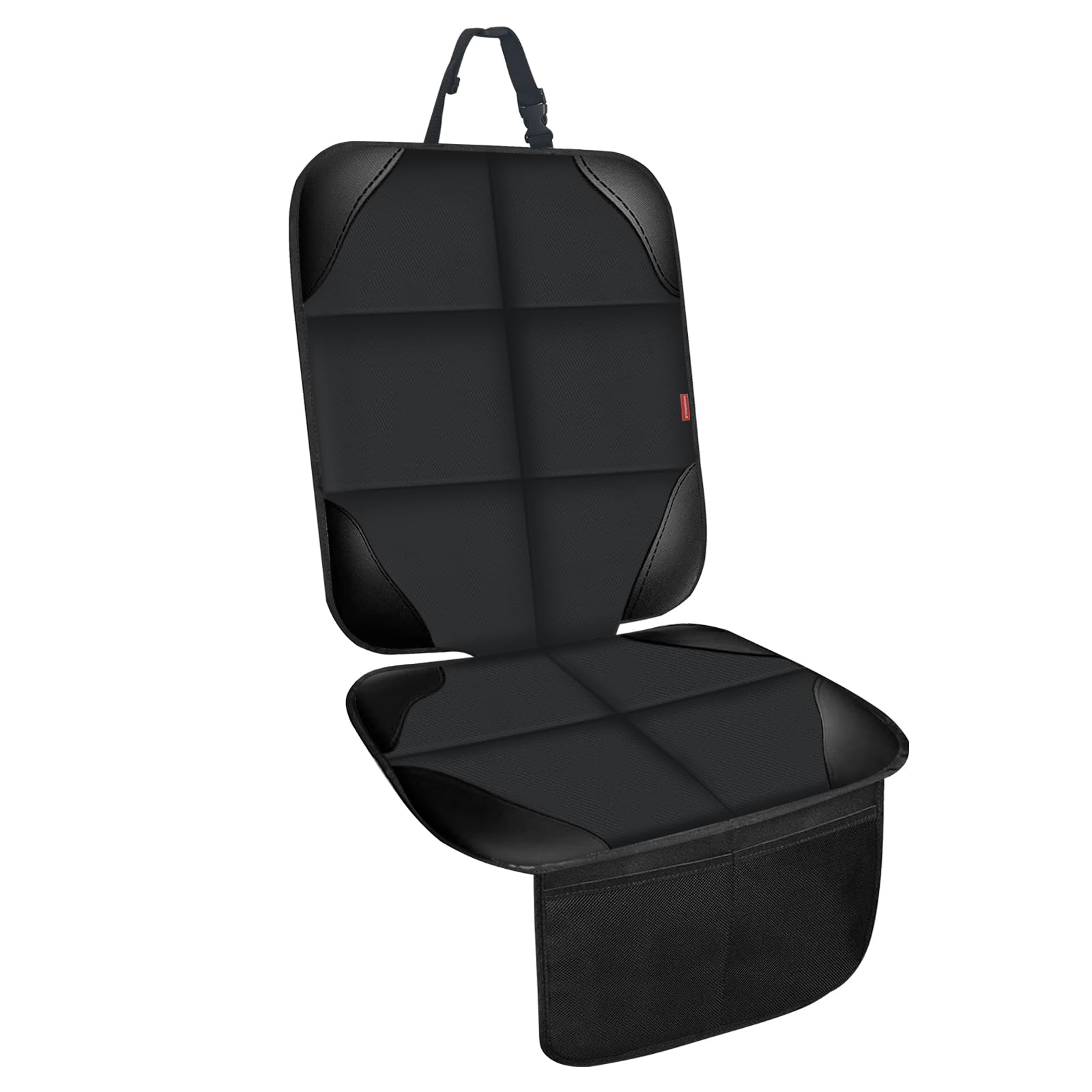Photo 1 of MORROLS Car Seat Protector for Child Seats,1 Pack Car Seat Cushion,Waterproof Fabric Car Seat Covers for Non-Slip Backing Mesh Pockets for Baby,Pet,SUV, Sedan and Trunk(Black)