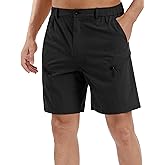 Aoyoting Men's Hiking Shorts with 5 Pockets,Golf Shorts Men 7 Inch Inseam Quick Dry Breathable