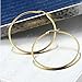 Gem Stone King 2 Inch Stunning Stainless Steel Yellow Gold Plated Hoop Earrings | 50mm Diameter | Fine Jewelry Gifts for Her Mom Women Wife