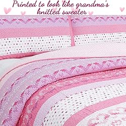 Cozy Line Home Fashions Pink Flower Lace Ruffle