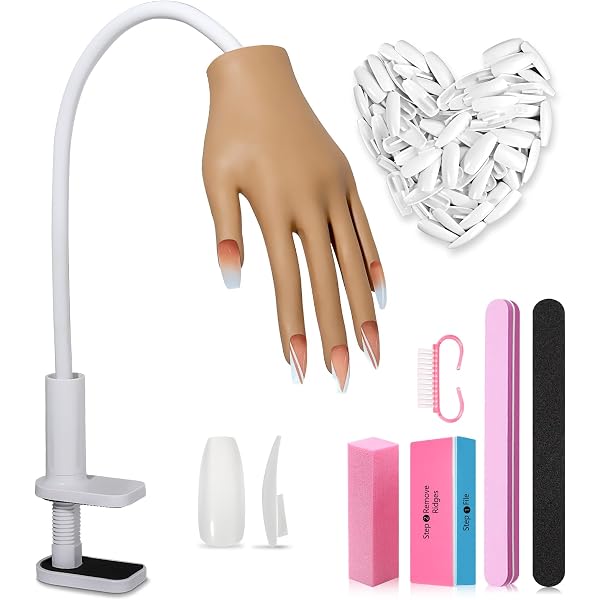 Tiardey Nagelmodell-Hand Aus Flexiblem Kunststoff – Zum Üben Von Nail Art & Maniküre