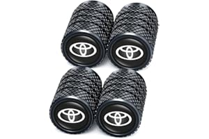 BALTHUS with Toyota Tire Valve Caps, Valve Stem Caps with Toyota Avalon Camry Prius Avalon Corolla RAV4 Highlande, Alloy Car Tire Caps for Corrosion Resistant Leak-Proof Car Accessories, Black