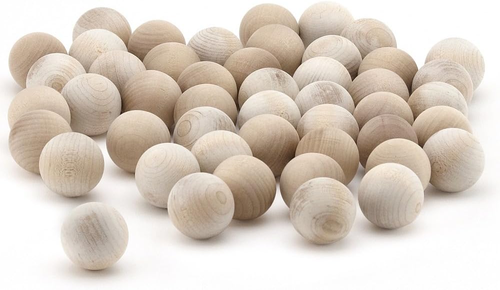 Hygloss Products Wood Craft Balls Assorted Sizes Unfinished Natural