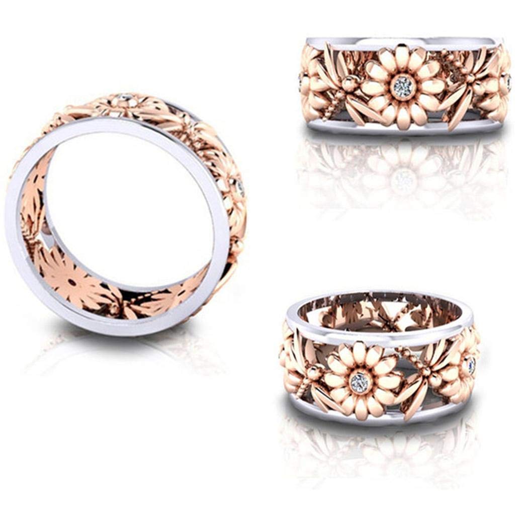 LIOPIO Cadeau de Bijoux Bague Bague Creuse de Libellule Tournesol Mode féminine Bagues d\'orteil