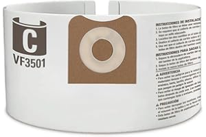 WHI-GN 20 Pack VF3501 Repalcement Bags for Rigid Shop Vac Bags 4 Gallon Size c, compatible with RIDGID 3-4.5 Gallon Wet/Dry Vacuums, High Efficiency Dust Filter Bags, Part# 23738 WS32045F