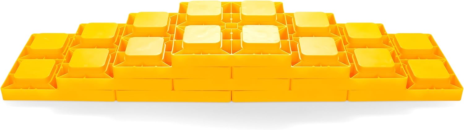 Camco 44510 Heavy Duty Leveling Blocks, Ideal For Leveling Single and Dual Wheels, Hydraulic Jacks, Tongue Jacks and Tandem Axles (10 Pack, Frustration-Free Packaging): Automotive