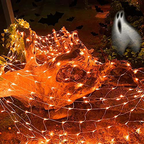 LJLNION Halloween Net Lights 360 LED 12ft x 5ft