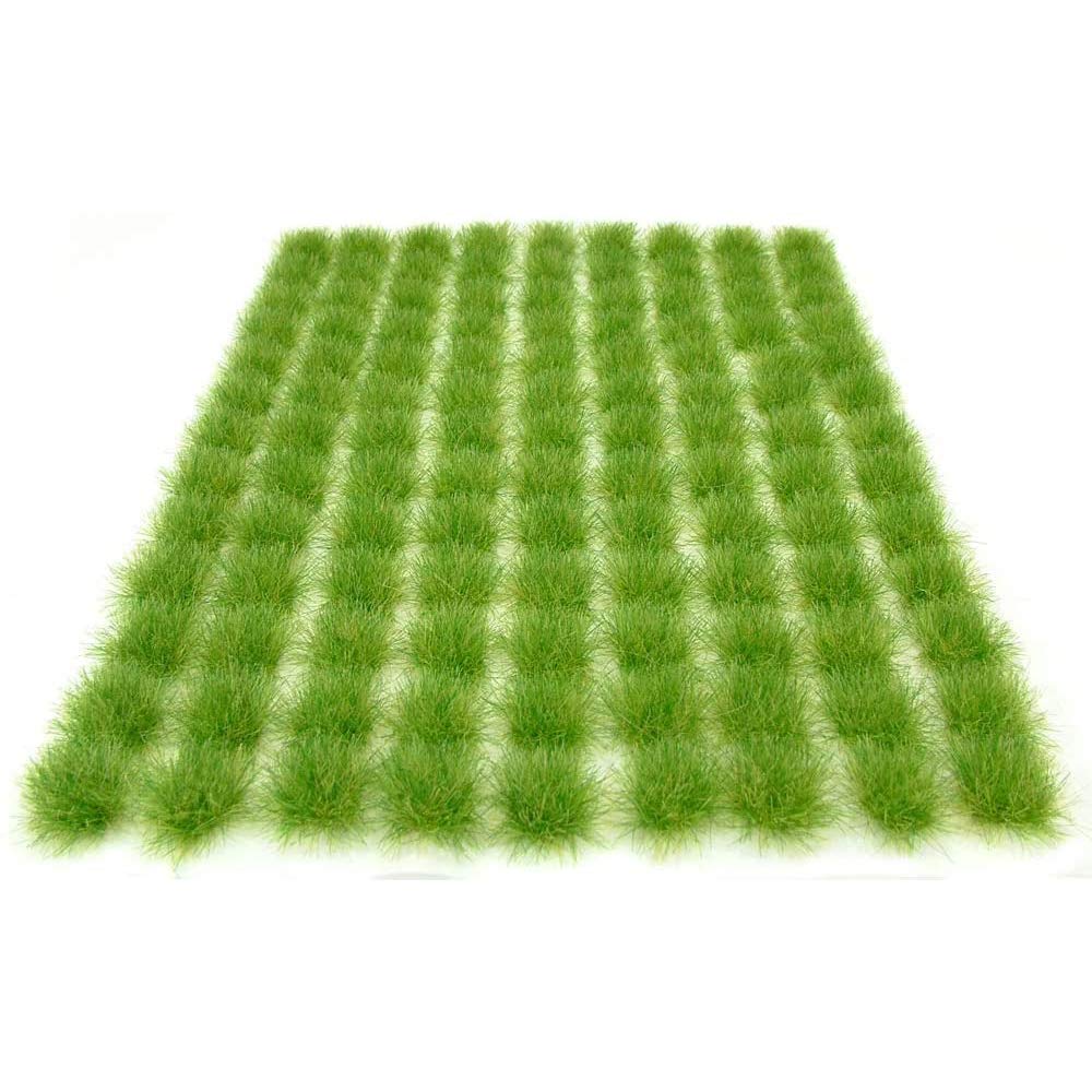 ANCLLO 98 Pieces Static Grass Tuft 3 mm Self Adhesive Static Grass Railway Artificial Grass Modeling Wargaming Terrain Model (Red Brown+Green)