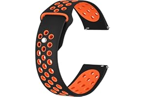BISONSTRAP 20mm 22mm Watch Bands for Men and Women, Ventilated Silicone Watch Straps, Quick Release Sport Loop Band