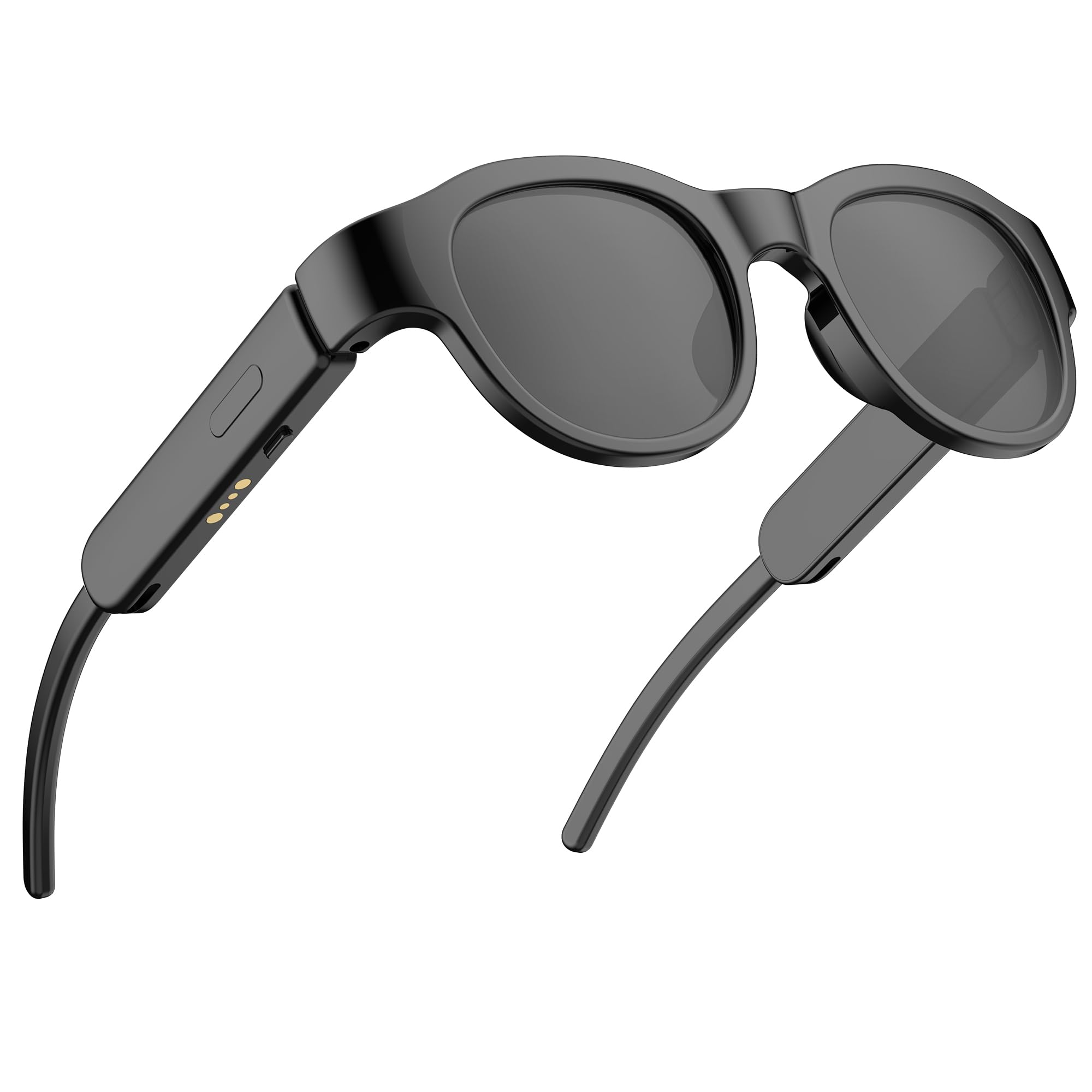 Photo 1 of HYYOYEE Smart Glasses for Kids, Polarized Sunglasses with Bluetooth Speaker, Athletic/Outdoor UV Protection and Voice Control, Kids Ages 6-12 (Grey Lens)