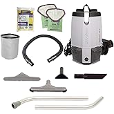 ProTeam Backpack Vacuums, ProVac FS 6 Commercial Backpack Vacuum with HEPA Media Filtration and Restaurant Tool Kit, 6 Quart,