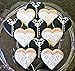 Wedding Cookie Cutters Set - 8 PCS - Wedding Dress, Wedding Cake, Diamond Ring, Heart, Lips, Beard, LOVE Word and Tie - Stainless Steel