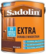 Sadolin EXTRA WOODSTAIN Yellow Tin 2.5lt Mahogany Exterior Wood Coat view 2