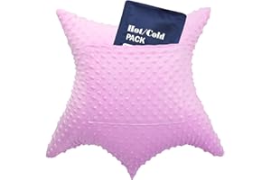 HEAL N HOPE Heart Surgery Pillow Shock Absorbing for Open Heart Surgery After Bypass Coughing with 2 Pockets - Recovery Gifts with Hands Placement Pouch, Minky Dot Lavender