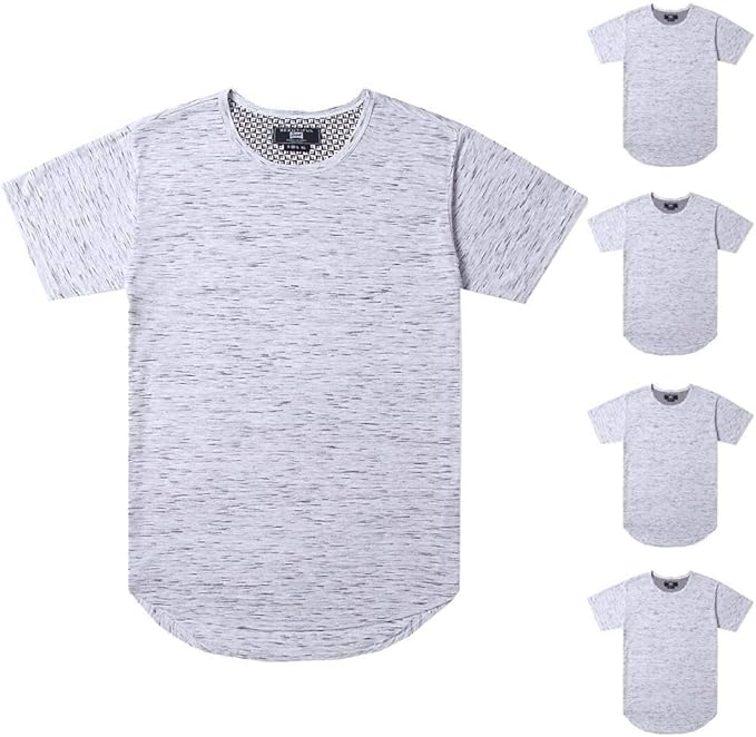 Men's 5Pack Dress Shirt Dry Fit Crew Neck Tee Short Sleeve Soft