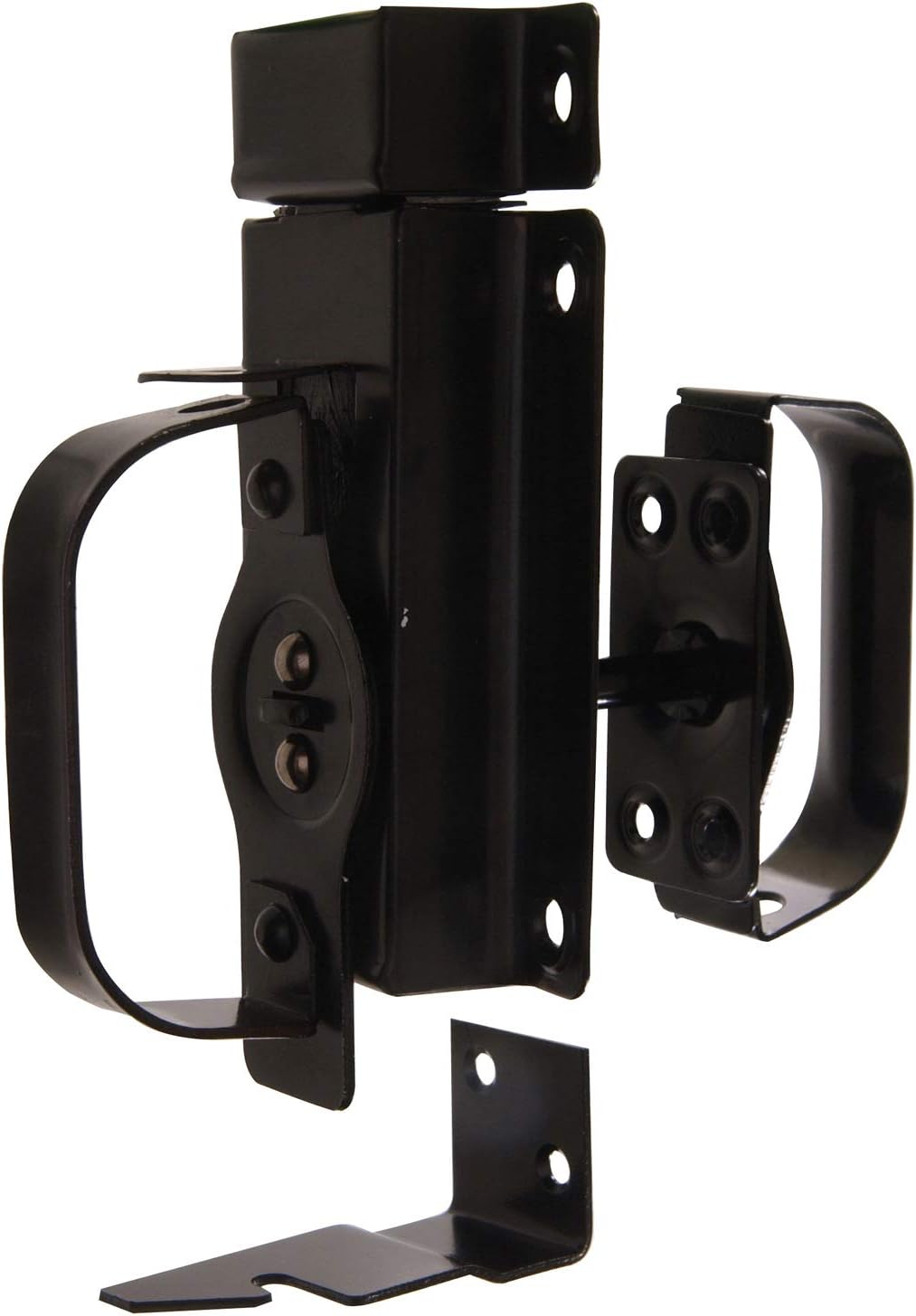Hardware Essentials Black Swinging Door Latches for 3/4" to 21/4