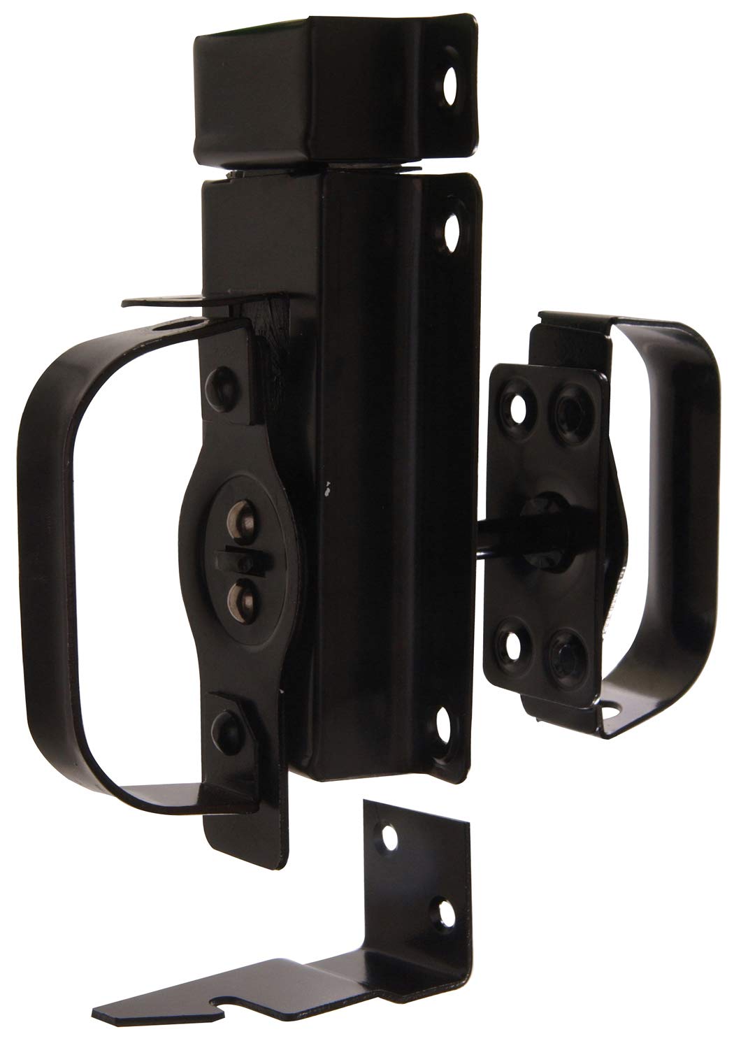 Hardware Essentials Black Swinging Door Latches - for 3/4" to 2-1/4" Door