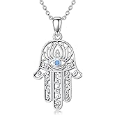 MEIDERBO Evil Eye Necklace 925 Sterling Silver Nazar Eye Pendant Necklace Protection Amulet Jewelry Gifts for Women Men