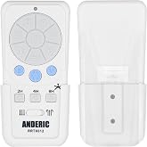 Anderic RRTX012 Replacement Ceiling Fan Remote Control Compatible | with Harbor Breeze A25-TX012 A25-TX025 - 6-Speed Fan Control, Light Dimmer, Up &amp; Down Lights, Reverse Airflow, Sleep Timer