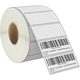 BETCKEY - 2.5" x 1" (64 mm x 25 mm) Multipurpose & Barcode Labels Compatible with Zebra & Rollo Label Printer,Premium Adhesive & Perforated [1 Rolls, 1380 Labels]