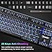 NPET K50 Mecha-Membrane Keyboard, Wired USB 7 Colors Backlit Ergonomic Floating Semi-Mechanical Keyboard, Water-Resistant Office Computer Keyboardthumb 4