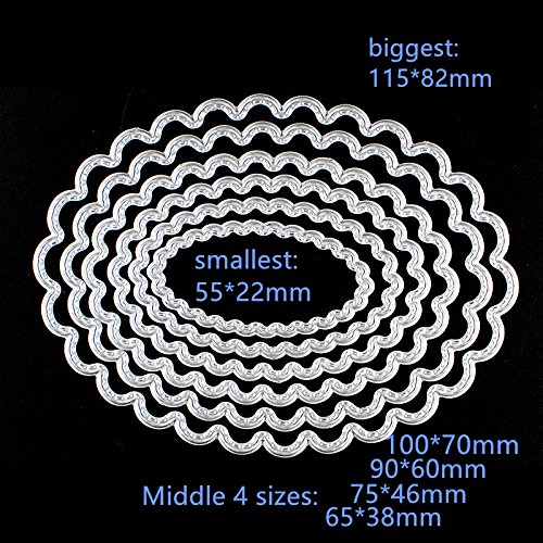 WYSE Oval Metal Cutting Dies Set for Scrapbooking Card Making Decoration(oval)