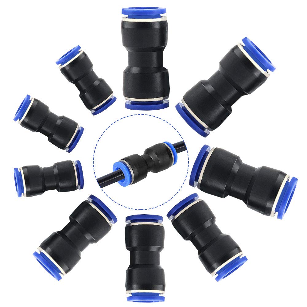 GOLRISEN Pneumatic Fittings,30 Pcs Plastic Straight Push Connectors,Quick Release Air Hose Connector,for 6/8/10mm Tube Pipe