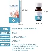 New Skin Liquid Plaster 10ml 2pc Waterproof Breathable Quick-Dry Gel Bandages view 4