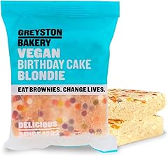 Greyston Bakery Birthday Cake Blondie - Gourmet Food Gift - Preservative Free Certified Kosher - 1 unit Individually Wrapped 