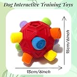 CIIVURR Snuffle Ball for Dogs Interactive Puzzle Feeder Red Rainbow view 4