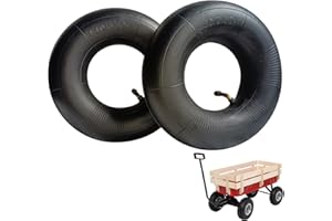 ESCKW 4.10/3.50-4 Tube 4.10/3.50-4 Heavy Duty Replacement Inner Tube with TR13 Bent Valve Stem, 2 Pack, Inner Tube 4.10/3.50-4 for Hand Truck Dollies, Wheelbarrows, Lawn Mowers, Trailers