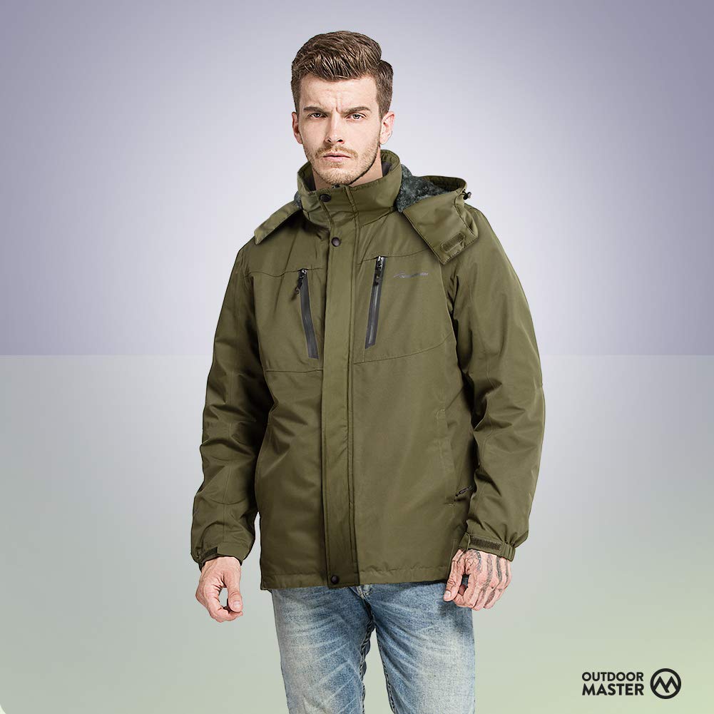 Winter Jacket with Elastic Powder Skirt & Removable Hood Waterproof