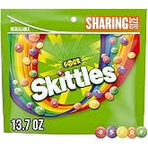 SKITTLES Sour Chewy Candy, Share Size, 13.7 Oz Bag