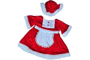 TEDDY MOUNTAIN Mrs. Claus Outfit Teddy Bear Outfit Fits Most 14"-18" Build-a-Bear and Make Your Own Stuffed Animals