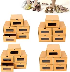 LianDu Juego de Cajas de Almacenamiento de Zapatos de ...