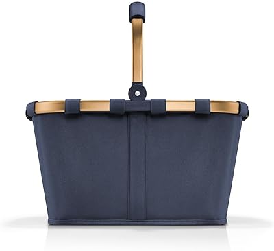 reisenthel carrybag Midnight Gold – Stabiler Einkaufskorb mit viel Stauraum und praktischer Innentasche – Elegantes und wasserabweisendes Design