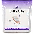 HYGIENJOY-21% Lager Rinse Free Bath Sponges for Adults-Disposable No Rinse Bathing Wipes-Soap Infused,Dry Shower Wipes for Elderly,Camping,Post Surgery Must Haves,(Lavender 25 Counts）