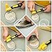 Zestkit Manual Can Opener and Potato&Vegetable Peeler set, Smooth Edge Side Cut Tin Opener with Sharp Cutting Wheel, Ergonomic Anti Slip Grips Handle (Yellow&Black)