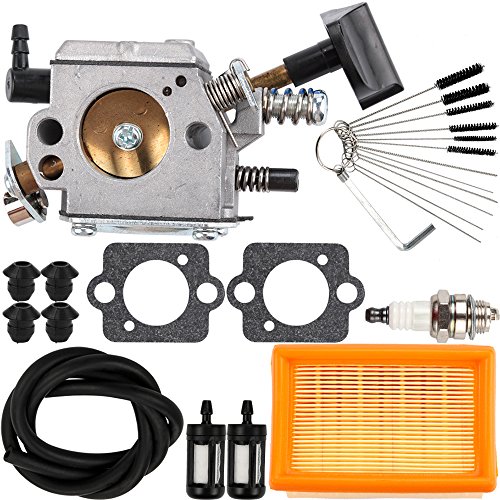 Dalom BR420 Carburetor Kit with Cleaner Cleaning Tool Fuel Line Filter Air Filter for Stihl SR320 SR340 SR380 SR400 SR420 BR320 BR340 BR380 BR400 BR420 Backpack Blower