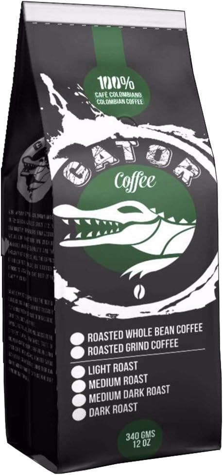 Gator Coffee Roasted Colombian Coffee Beans, Pink Bourbon Varietal, Single Origin, Direct Trade, Artisan Roasted. 8 OZ
