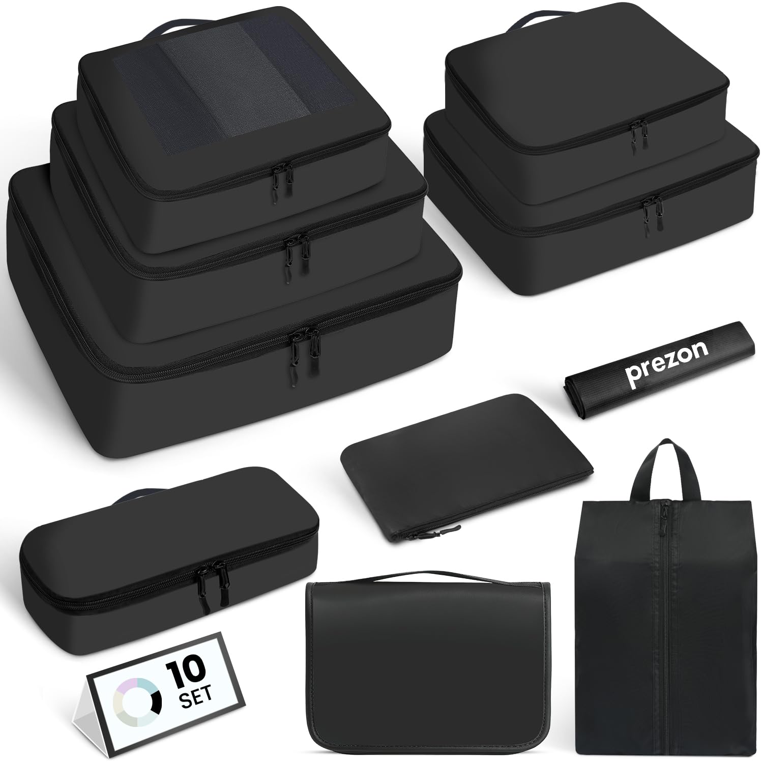 Photo 1 of Packing Cubes for Travel | 10 Set, 8 Set |Durable Luggage Organizer 4 Size(Extra Large, Large, Medium, Small),Comprehensive Cubes for Toiletry,Underwear, Shoe,Travel Essentials,Efficient Women Gifts