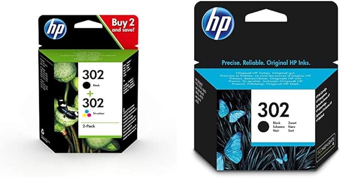 Hp 302 Multipack Original Druckerpatronen Schwarz Farbe Mit Zusatzlicher Hp 302 Schwarz Original Druckerpatrone Amazon De Burobedarf Schreibwaren