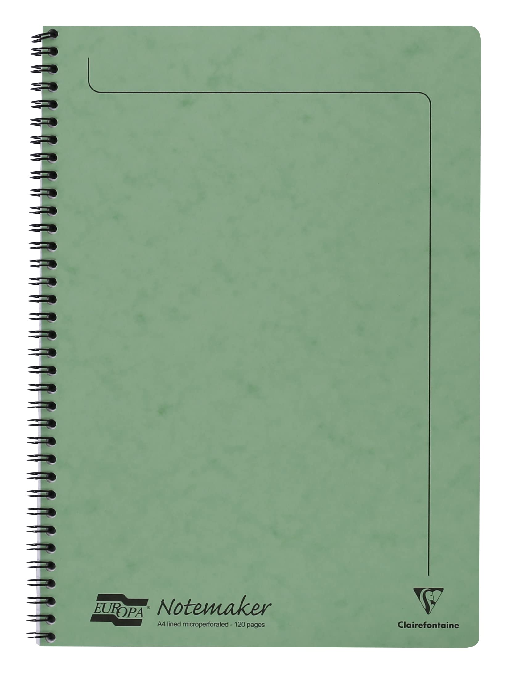 Clairefontaine 3095Z Notemakers Europa Spiral Notebook Lime Green - A4 21x29,7 cm - 120 Detachable Lined Pages - White Paper 90 g - Lustrous Card Cover — image 1