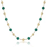 Fettero Dainty Beads Choker Neckces for Women - 14K Gold Plated Beaded Necklace Summer Beach Choker Boho Gold Necklace for Women Jewelry