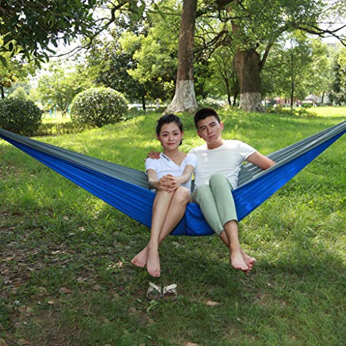 Outdoors Cotton Fabric Canvas Travel Hammocks with Tree Ropes 330lbs Ultralight Camping Hammock Portable Beach Swing Bed with Hardwood Spreader Bar Tree Hanging Suspended Outdoor Indoor Bed